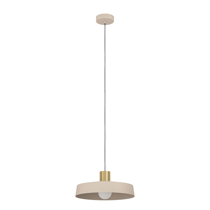 Eglo Valdiola pendel Ø36 cm sand/børstet messing